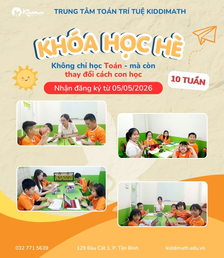 Những trung tâm dạy Toán học hè cho các bé chuẩn bị vào lớp 1 tại Tân Bình