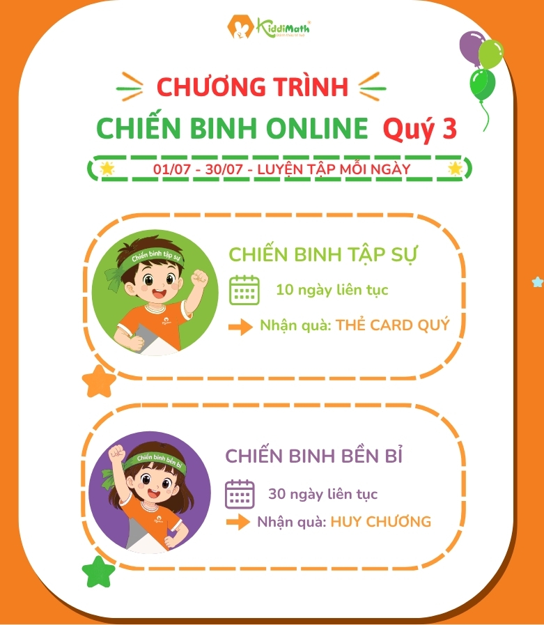 Chương trình dành cho các bé kiddimath